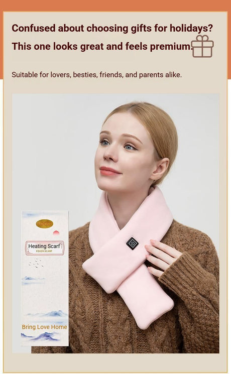 Rechargeable neck warmer, lightweight.