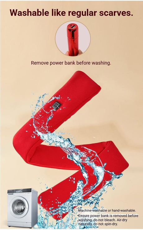 Rechargeable neck warmer, lightweight.