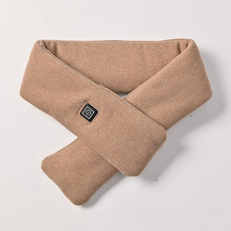 USB Rechargeable Graphene Heated Neck Warmer Khaki.