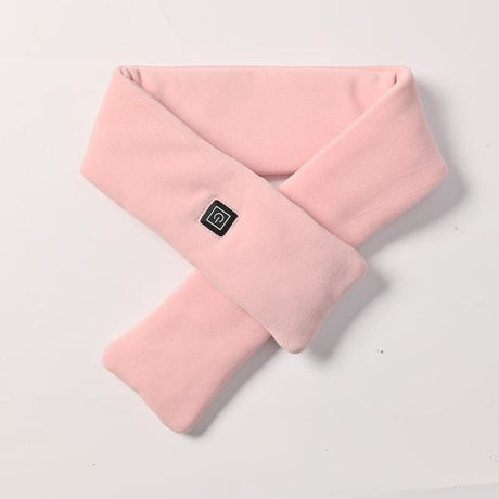 Pink rechargeable neck warmer, lightweight.