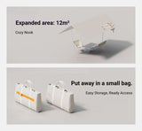 White Canopy Version-Canopy+Folding Table+2 Moon Chairs