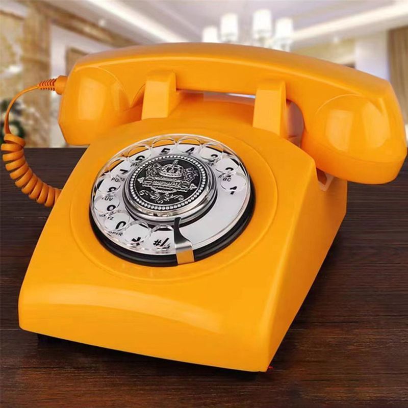 Wireless Bluetooth Desk Phone Style 2-dark red