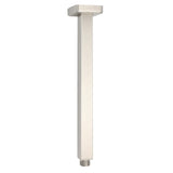 Brushed Nickel Square 12" Rain Shower Head 300mm Brass Ceiling Dropper Arm Set