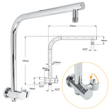 WELS 2in1 Round 12" Shower Head 3 Mode Handheld Drill Free Gooseneck Arm Diverter Set + Mixer