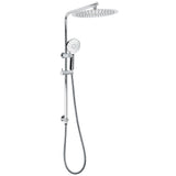 WELS Twin Shower Set Large Round 12" Rainfall Head 3 Modes Handheld Silde Rail