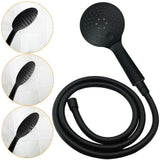 Matt Black Twin 10 Inch Shower Head 3 Modes Handheld 2in1 Wall Rail Arm Round Mixer