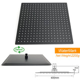 Matt Black Dual Shower Set 16" Rainfall Head 3 Modes Handheld Silding Rail Combo Twin Taps