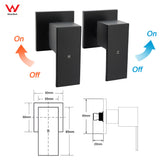 Matt Black Dual Shower Set 16" Rainfall Head 3 Modes Handheld Silding Rail Combo Twin Taps