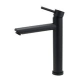 WELS Matt Black Round Tall Basin Mixer Vanity Bathroon Sink Tap Laundry Faucet