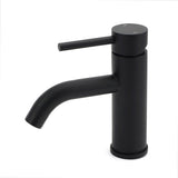 WELS Kitchen Laundry Round Standard Basin Mixer Vanity Sink Faucet Tap Black Set