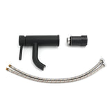 WELS Kitchen Laundry Round Standard Basin Mixer Vanity Sink Faucet Tap Black Set