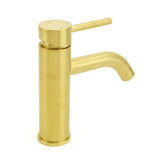 WELS Brushed Gold Kitchen Laundry Round Basin Mixer Vanity Sink Faucet Tapware