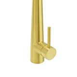 Round Brushed Gold Pull Out Kitchen Sink Tap Basin Mixer Faucet Flexible Spout