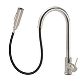 Brushed Nickel 2 Way Spray Kitchen Mixer Tap Pull Out Sink Laundry Swivel Faucet