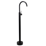 Matt Black Indoor Bathtub Filler Free Standing Mixer Faucet Tap Spout Watermark