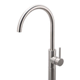 Brushed Nickel Stainless Steel Bathtub Tap Free Standing Faucet Filler Spout Set