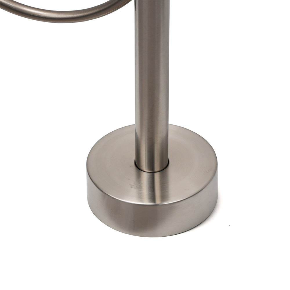 WELS Brushed Nickel Stainless Steel Free Standing Mixer Faucet Tap Spout Handset