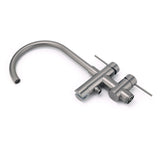 Gun Metal Bathtub Mixer Tap Free Standing Faucet Spout With Handheld Shower Set