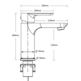 WELS Bathroom Vanity Kitchen Laundry Round Chrome Basin Mixer Sink Faucet Tap