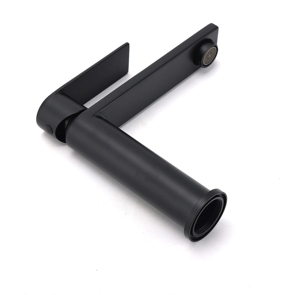 WELS Matt Black Square Short Basin Mixer Vanity Sink Faucet Laundry Spout Tap