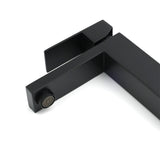 Matt Black Square Basin Counter Flick Mixer Tap Bathroom Vanity Faucet Outlet