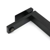 Matt Black Stainless Steel Square Tall Basin Mixer Sink Tap High Vanity Spout