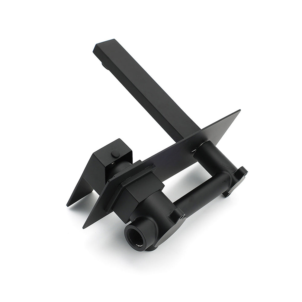 Matt Black Basin Mixer Bathroom Tub Faucet Wall Mount Tap Hot Cold Water Spout