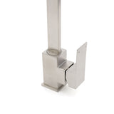 WELS Square Kitchen Sink Laundry Mixer 360º Swivel Faucet Tap Set Brushed Nickel