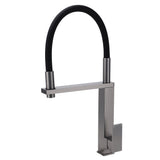 Gun Metal Tall Kitchen Sink Basin Mixer Swivel Faucet Tap Pull Out Spout Head