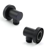 Round Brass Black Standard G1/2" Inch End Flexible Shower Elbow Connector Water Inlet