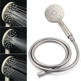 WELS Brushed Nickel Dual Shower Set Sliding Rail Arm 8" Round Head Handheld Mixer