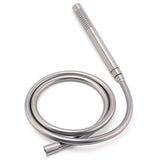 Brushed Nickel Round 12" SUS Rain Head Metal Handheld Shower Sliding Rail Arm Chrome Set + Twin Taps