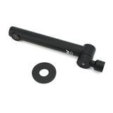 Matt Black Round Basin Wall Mounted Spout Faucet Outlet 180° Swivel Tap Watermark