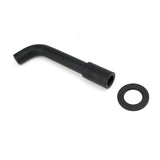 Matt Black Round Wall Mount Basin Faucet Bubble Water Outlet Bath Tub Spout Set