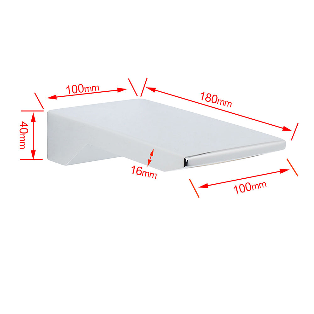 Chrome Square Shower Bath Tub Filler Waterfall Spout Faucet Outlet 1/2 Inch End