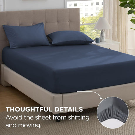 Navy fade resistant, 16inch, 2 piece, super king size.