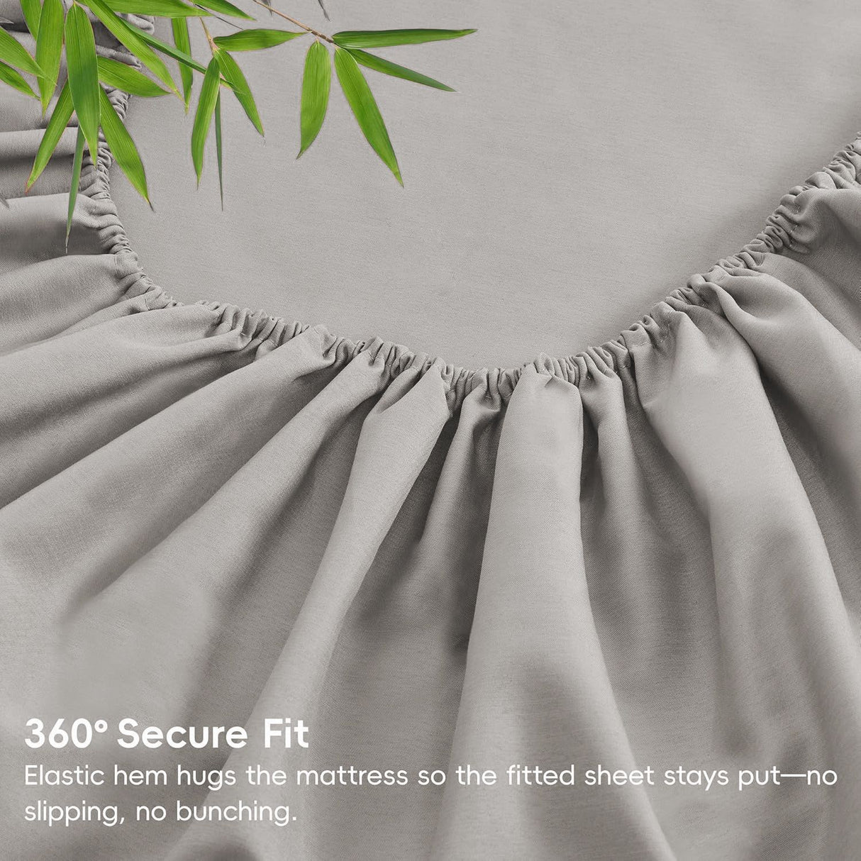 4 Piece Ultra Soft Bamboo Breathable Sheet Set -Hotel 2000TC Breathable Bed Sheets Set with 37 Centimetre Deep Pocket-Breathable Sheets for Hot Sleepers(Silver-gray,King)