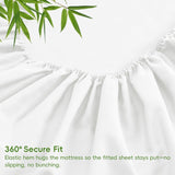 3 Piece Ultra Soft Bamboo Breathable Sheet Set -Hotel 2000TC Breathable Bed Sheets Set with 37 Centimetre Deep Pocket-Breathable Sheets for Hot Sleepers(White,Single)
