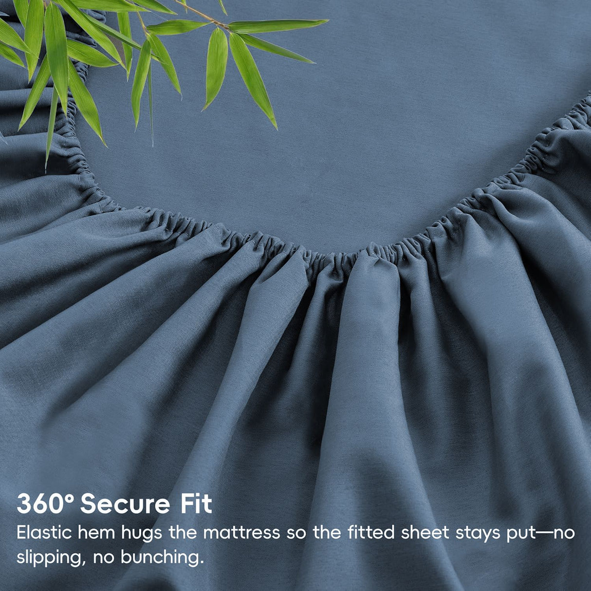 4 Piece Ultra Soft Bamboo Breathable Sheet Set -Hotel 2000TC Breathable Bed Sheets Set with 40 Centimetre Deep Pocket-Breathable Sheets for Hot Sleepers(Navy,Super King)