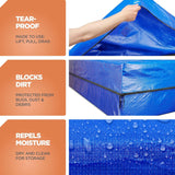 Waterproof Mattress Bag Mattresses Protector Plastic Moving Storage Dust Cover Carry Bed Zipper Packing Reusable Disposal, Extra Thick Heavy Duty, with 8 Handles(Double)