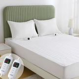 Electric Heated Mattress Pad Blanket with Dual Control & 9-Hour Auto Off & 9 Heat Settings, Preheat Functions, Overheat Protection, Machine Washable Fully Fitted Electric Sheet((Double)