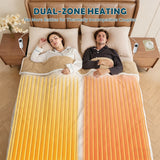 Electric Heated Mattress Pad Blanket with Dual Control & 9-Hour Auto Off & 9 Heat Settings, Preheat Functions, Overheat Protection, Machine Washable Fully Fitted Electric Sheet(Queen)