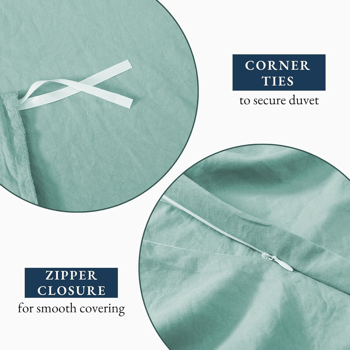 Hotel Soft Microfiber Duvet Cover Set-2000TC Quilt Cover Set & Pillowcases -1 Donna Cover Zipper Closure & 1 x Pillowcases-Breathable Bedding - Wrinkle, Fade, Stain Resistant(Ice Blue,King)