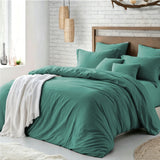 Hotel Soft Microfiber Duvet Cover Set-2000TC Quilt Cover Set & Pillowcases -1 Donna Cover Zipper Closure & 1 x Pillowcases-Breathable Bedding - Wrinkle, Fade, Stain Resistant(Biscay blue,King)