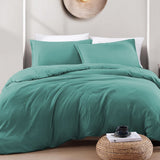 Hotel Soft Microfiber Duvet Cover Set-2000TC Quilt Cover Set & Pillowcases -1 Donna Cover Zipper Closure & 1 x Pillowcases-Breathable Bedding - Wrinkle, Fade, Stain Resistant(Biscay blue,King)