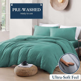 Hotel Soft Microfiber Duvet Cover Set-2000TC Quilt Cover Set & Pillowcases -1 Donna Cover Zipper Closure & 1 x Pillowcases-Breathable Bedding - Wrinkle, Fade, Stain Resistant(Biscay blue,King)