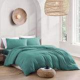 Hotel Soft Microfiber Duvet Cover Set-2000TC Quilt Cover Set & Pillowcases -1 Donna Cover Zipper Closure & 1 x Pillowcases-Breathable Bedding - Wrinkle, Fade, Stain Resistant(Biscay blue,King)