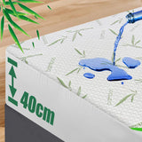 Waterproof Mattress Protector,Breathable Mattress Cover,3D Air Fabric Cooling Bed Pad Cover, Deep Pocket 40cm(King,Green)