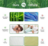 Waterproof Bamboo Pillow Protector Cover,100% Bug Water Proof Zippered Pillow Cases Body Size (1 Pack, White,50cm x 150cm)