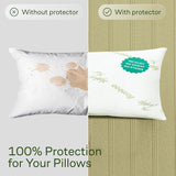 Waterproof Bamboo Pillow Protector Cover,100% Bug Water Proof Zippered Pillow Cases Body Size (1 Pack,Green,50cm x 150cm)